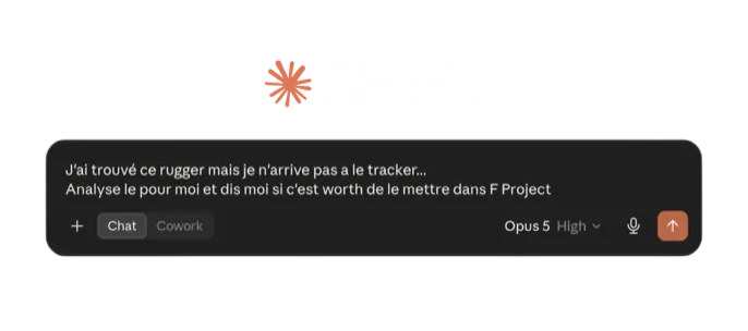 Question posée à l’assistant IA dans Claude pour analyser un token et savoir s’il vaut la peine d’être suivi.